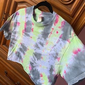 Retro Cropped Tie-Dye Tee